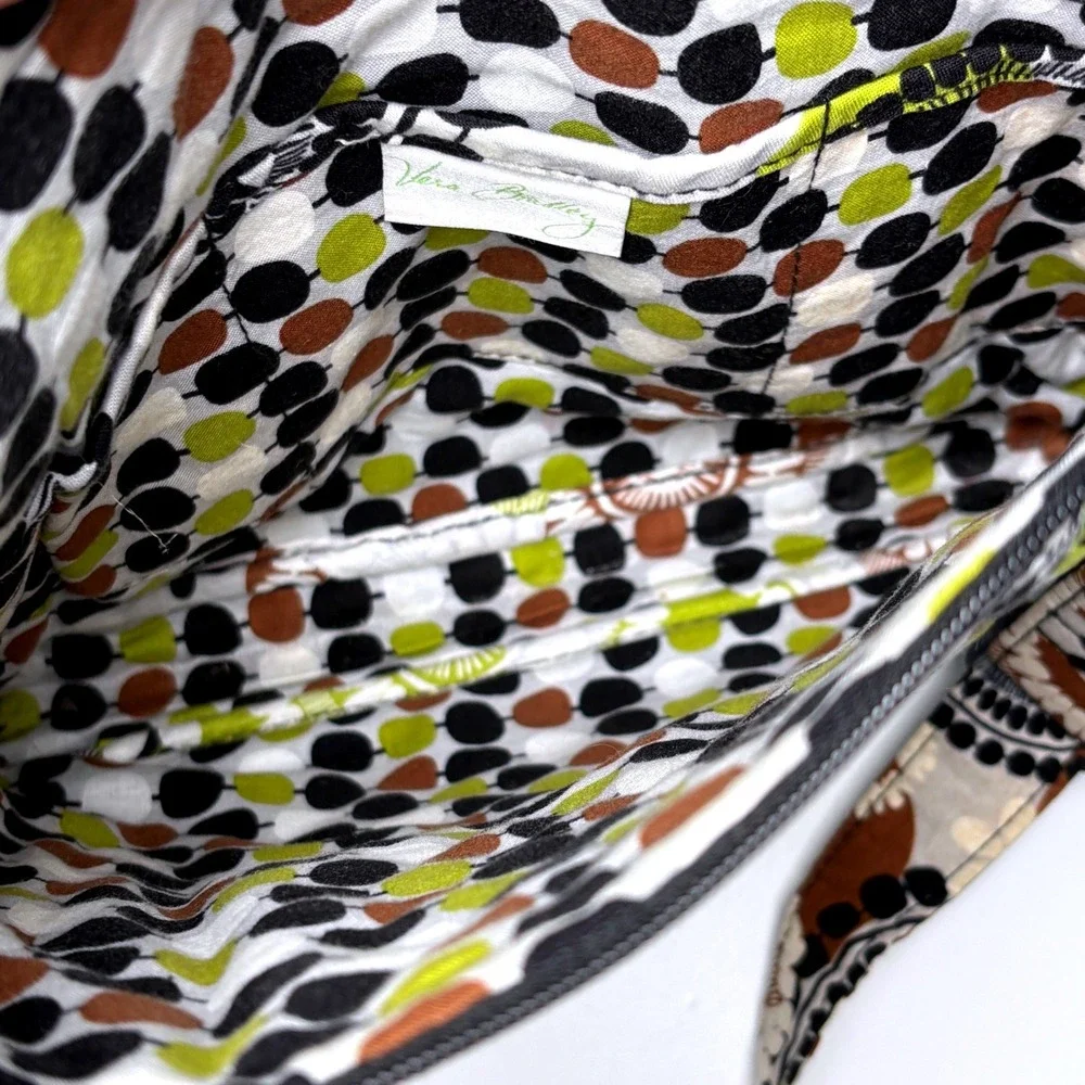 Vera Bradley Crossbody Quilted Cotton Retired Bag Brown Green Purse Earthy Cargo